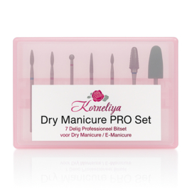 Korneliya Dry Manicure PRO Set – 7-delige Bitset met Polijstbit