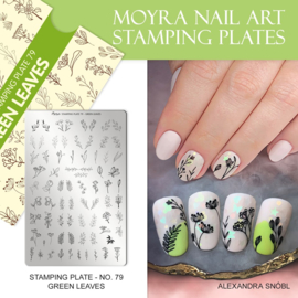 Moyra Stamping Plate 79 Green LEAVES