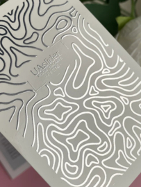 Waterdecal DeLuxe 216 – Silver Abstract Lines Waterdecal Nail Stickers