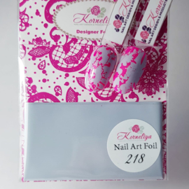 Korneliya Nailart Folie Mat Craquelé 218 Licht Grijs