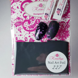 Korneliya Nailart Folie Mat Craquelé 227 Antraciet Grijs