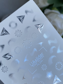 Waterdecal DeLuxe 244 – Abstract Silver Geometry