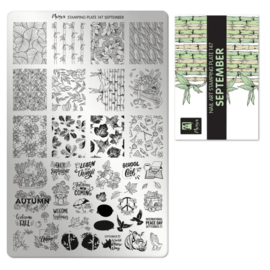 Moyra Stamping Plate 147 SEPTEMBER + Gratis Try-on Sheet