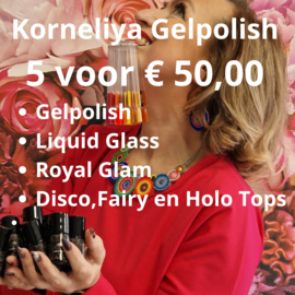 AKTIE GELPOLISH 5 stuks voor 50,00