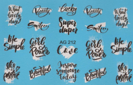 Korneliya Airbrush Waterdecal   AG 212 Black/White