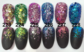 Korneliya HOLO Glitter Mix Set 6 stuks 223-228