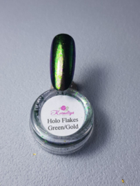 Korneliya Flakes Holografisch Green / Gold