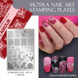Moyra Stamping Plate 61 L'AMOUR