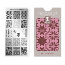Moyra Mini Stamping Plate 109 The Perfect Day