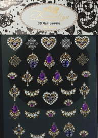 Korneliya 3D Nail Jewels DeLuxe - DL11 Shiny Amethyst
