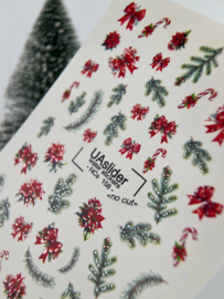 No Cut 158 – Festive Holly no cut Waterdecal Nail Stickers