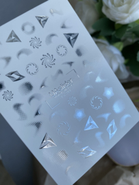 Waterdecal DeLuxe 244 – Abstract Silver Geometry