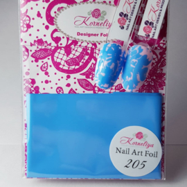 Korneliya Nailart Folie Mat Craquelé 205 Licht Blauw