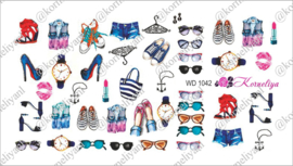 Water Decal - Nail Wrap WD 1042