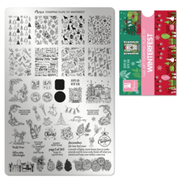 Moyra Stamping Plate 137 WINTERFEST + Gratis Try-on Sheet