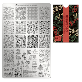 Moyra Stamping Plate 150 DECEMBER + Gratis Try-on Sheet