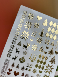Waterdecal DeLuxe 025 FG– Nordic Shine Waterdecal Nail Stickers Winter Gold