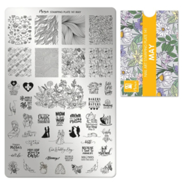 Moyra Stamping Plate 141 MAY + Gratis Try-on Sheet