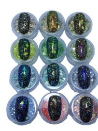 Korneliya HOLO Glitter Mix SET met 12 Stuks