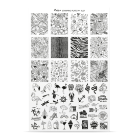 Moyra Stamping Plate 144 JULY + Gratis Try-on Sheet
