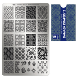 Moyra Stamping Plate 43 DAMASK DRAPERY 2