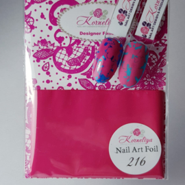 Korneliya Nailart Folie Mat Craquelé 216 Framboos Rood