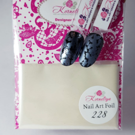 Korneliya Nailart Folie Mat Craquelé 228 Ecru Parelmoer effect