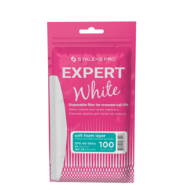 Staleks EXPERT Witte Plakvijl met soft foam DFE-40-100w HALFMOON 100 grit 30 stuks