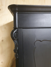 Antieke mahonie Biedermeier linnenkast / kledingkast Pure Black