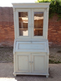 Antieke brocante buffetkast/secretaire "mineral grey"