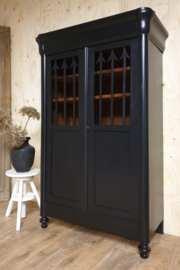 Antieke Biedermeier meidenkast Pure Black zwart