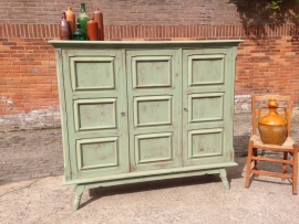 Retro / vintage / botanische wandkast / dressoir "olive green"