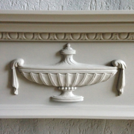 Landelijke brocante open haard schouw / ombouw / schoorsteenmantel "Fine silver"