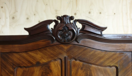 Antieke Biedermeier mahoniehouten landelijke eendeurskast