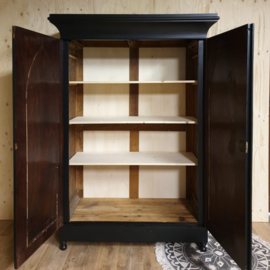 Antieke strakke mahonie  poortkast Pure Black