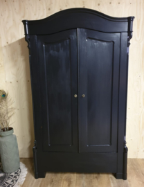 Antieke landelijke brocante Biedermeier toogkast "Pure Black"