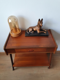 Vintage retro tafeltje op wieltjes 50s/60s