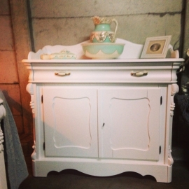 Brocante Biedermeier commode en ledikantje - VERKOCHT