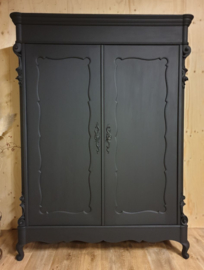 Antieke unieke Biedermeier kast Nocturnal zwart