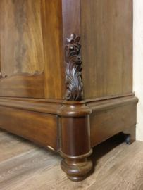 Antieke mahoniehouten biedermeier kast XL