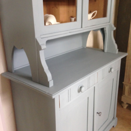 Antieke brocante landelijke buffetkast "mineral grey"