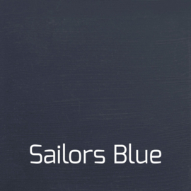 Oude antieke meidenkast "Sailors Blue" donkerblauw