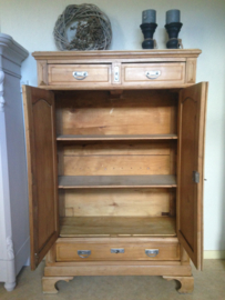 Antieke landelijke brocante meidenkast blank eiken