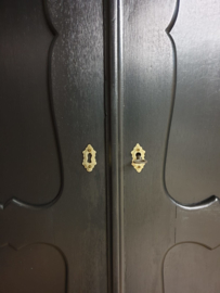 Antieke mahonie Biedermeier linnenkast / kledingkast Pure Black