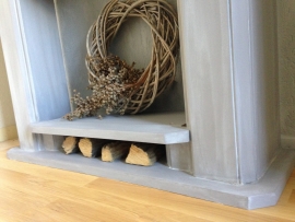 Landelijke stoere robuuste open haard schouw ombouw