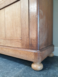 Antieke landelijke sobere brocante eikenhouten poortkast XXL