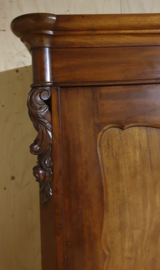 Antieke mahoniehouten biedermeier kast XL