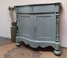 Antieke Biedermeier commode kinderkamer "Skandinavian Blue"