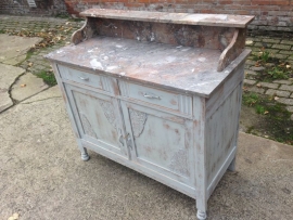 Antieke brocante commode / wastafel