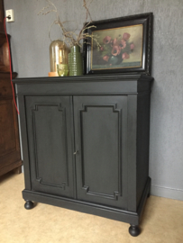 Antiek stoer landelijk dressoir / commode tv-kast "pure black"